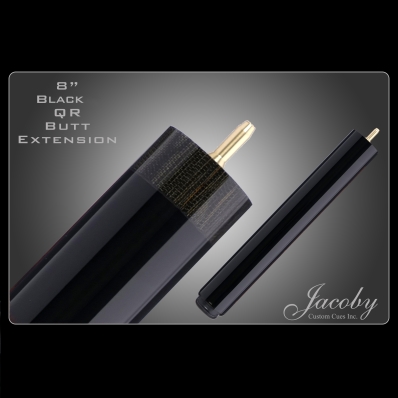 BUTT EXTENSION 8" BLACK